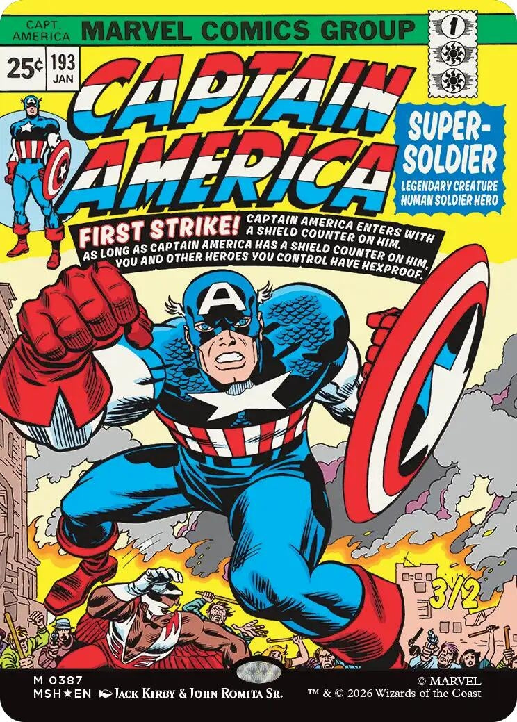 Image for Captain America, Super-Soldier (Borderless) (387) - Magic: The Gathering
