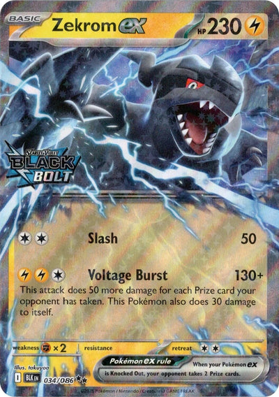 Zekrom ex (Black Bolt Stamped) (034/086) (MCAP)
