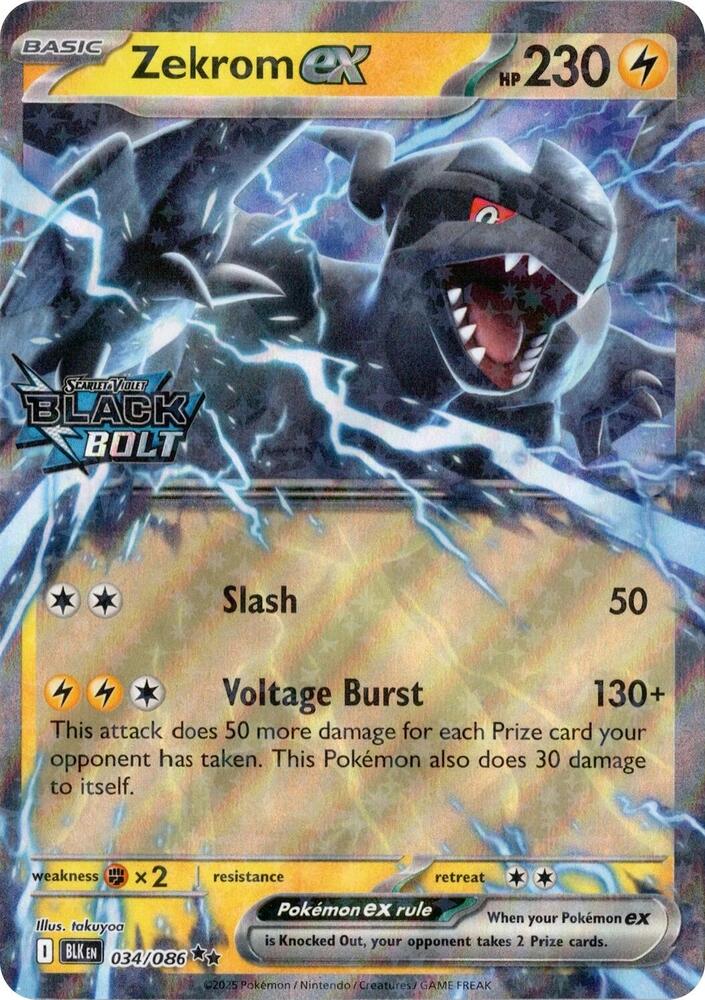 Zekrom ex (Black Bolt Stamped) (034/086) (MCAP)