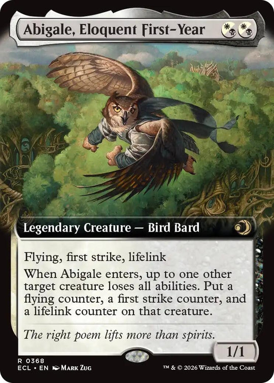 Image for Abigale, Eloquent First-Year (Extended Art) (368) - Magic: The Gathering
