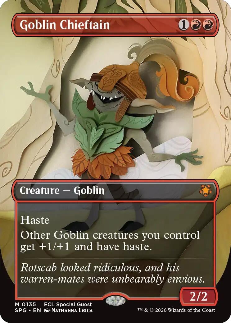 Image for Goblin Chieftain (Borderless) (135) - Magic: The Gathering