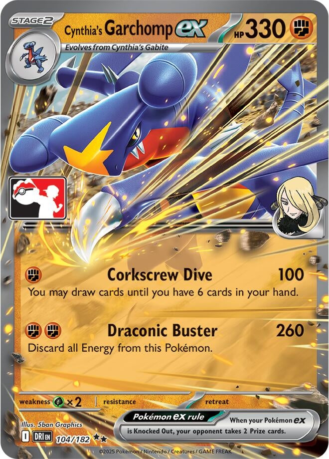 Image for Cynthia's Garchomp ex (104/182) - Pokemon