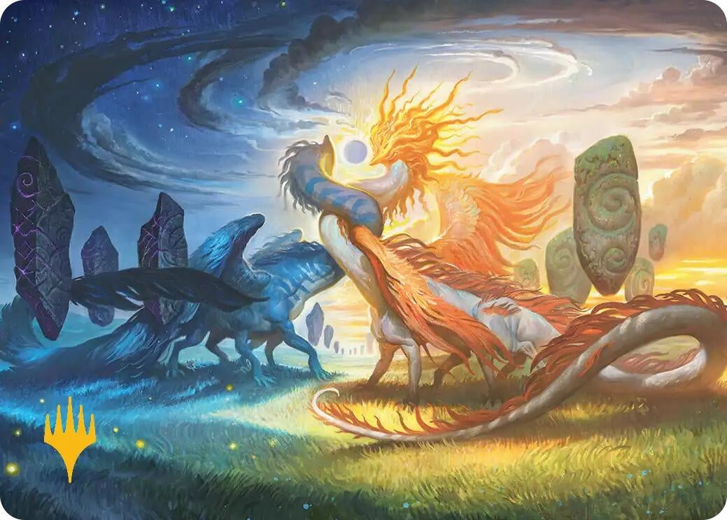 Image for Celestial Reunion Art Card (19/54) (Gold-Stamped Planeswalker Symbol) (19) (ASECL) - Magic: The Gathering