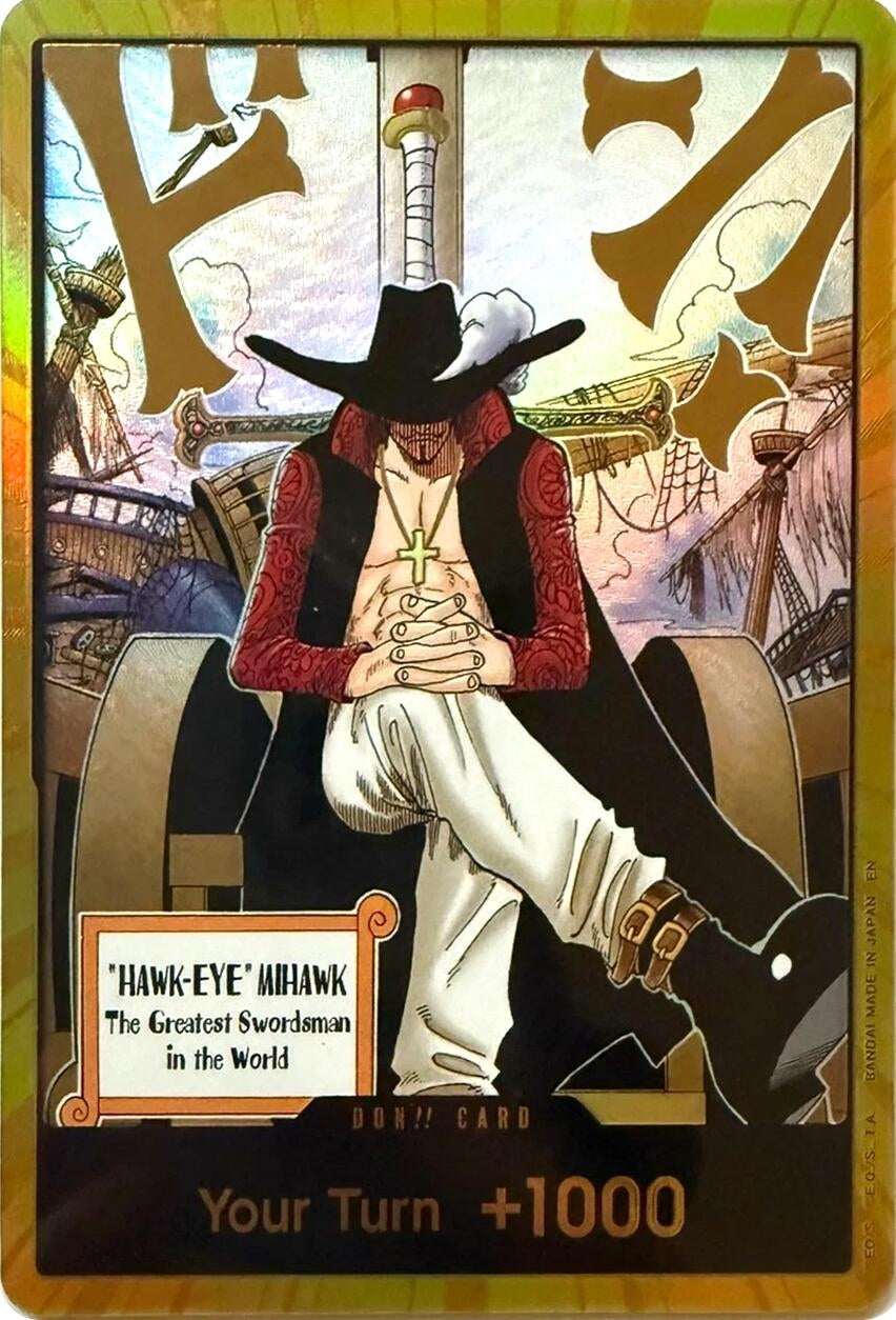DON!! Card (Dracule Mihawk) (Gold) (OP14)