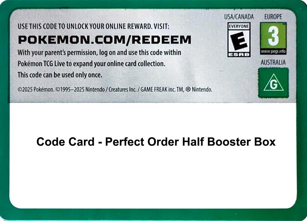 Image for Code Card - Perfect Order Half Booster Boxes (POR) - Pokemon