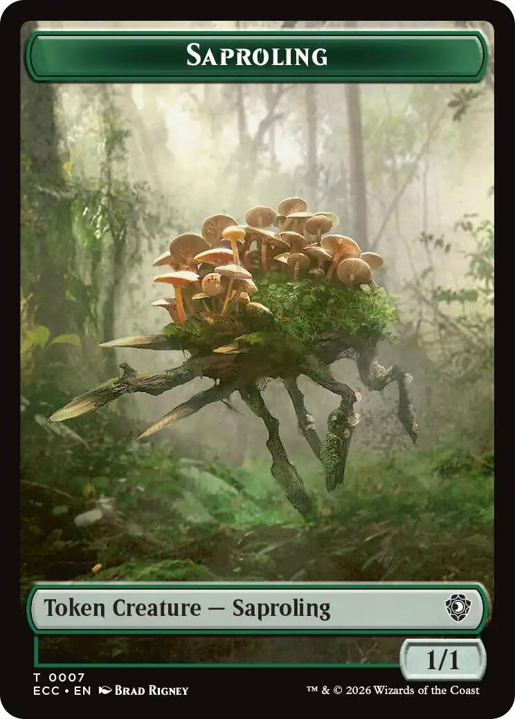 Image for Saproling // Poison Counter Double-Sided Token (7 // 13) (ECC) - Magic: The Gathering