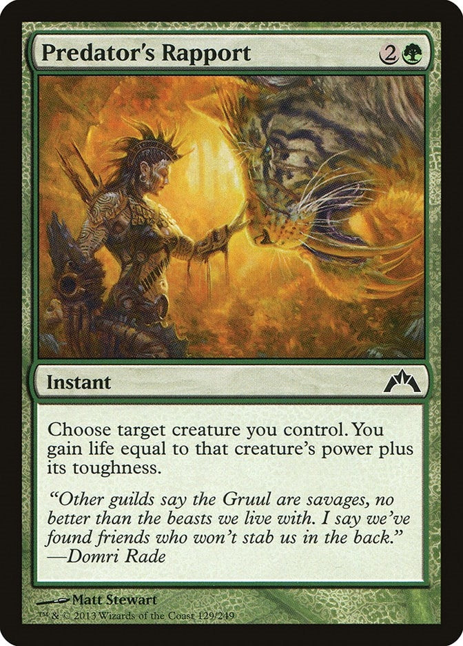 Image for Predator's Rapport (129) (GTC) - Magic: The Gathering