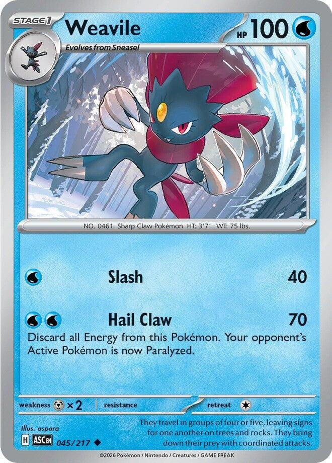 Image for Weavile (045/217) (ASC) - Pokemon