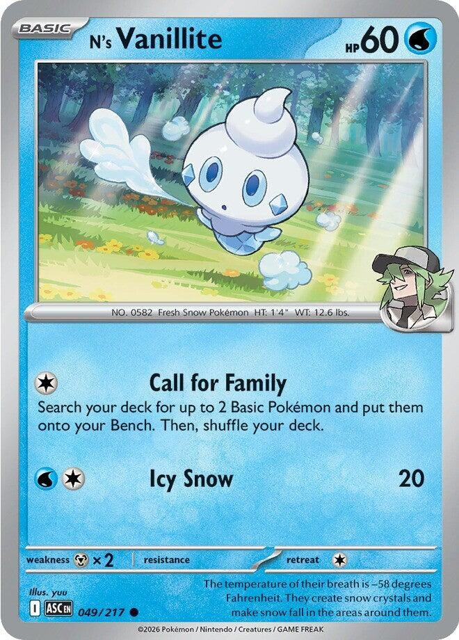 Image for N's Vanillite (049/217) (ASC) - Pokemon