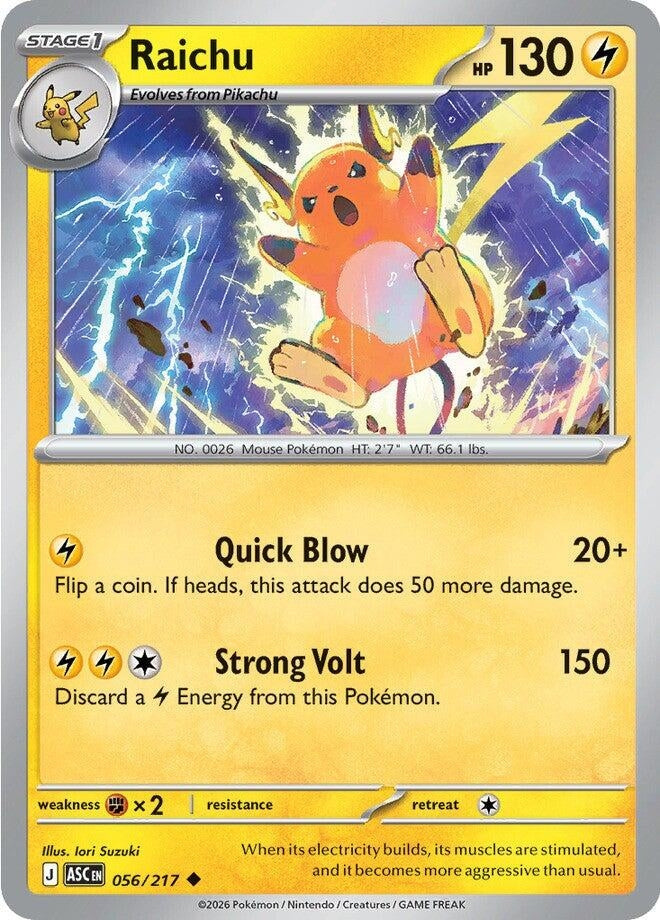 Image for Raichu (056/217) (ASC) - Pokemon