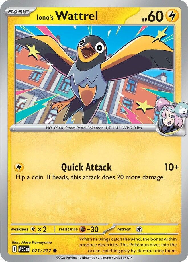 Image for Iono's Wattrel (071/217) (ASC) - Pokemon