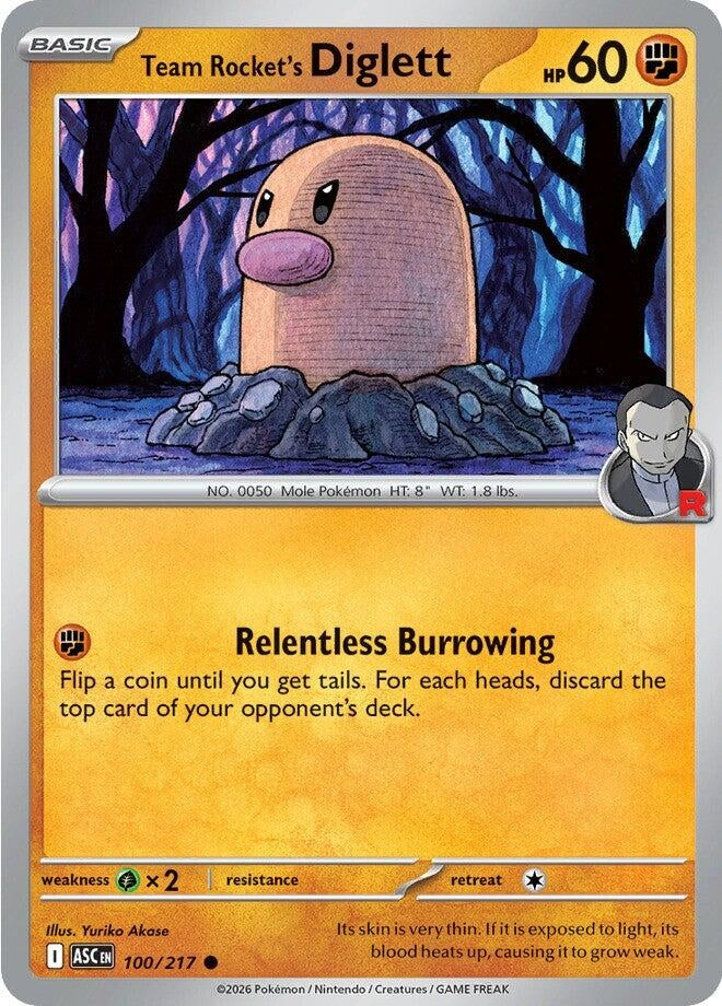 Image for Team Rocket's Diglett (100/217) (ASC) - Pokemon