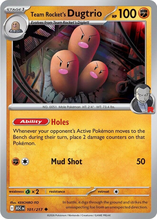 Image for Team Rocket's Dugtrio (101/217) (ASC) - Pokemon