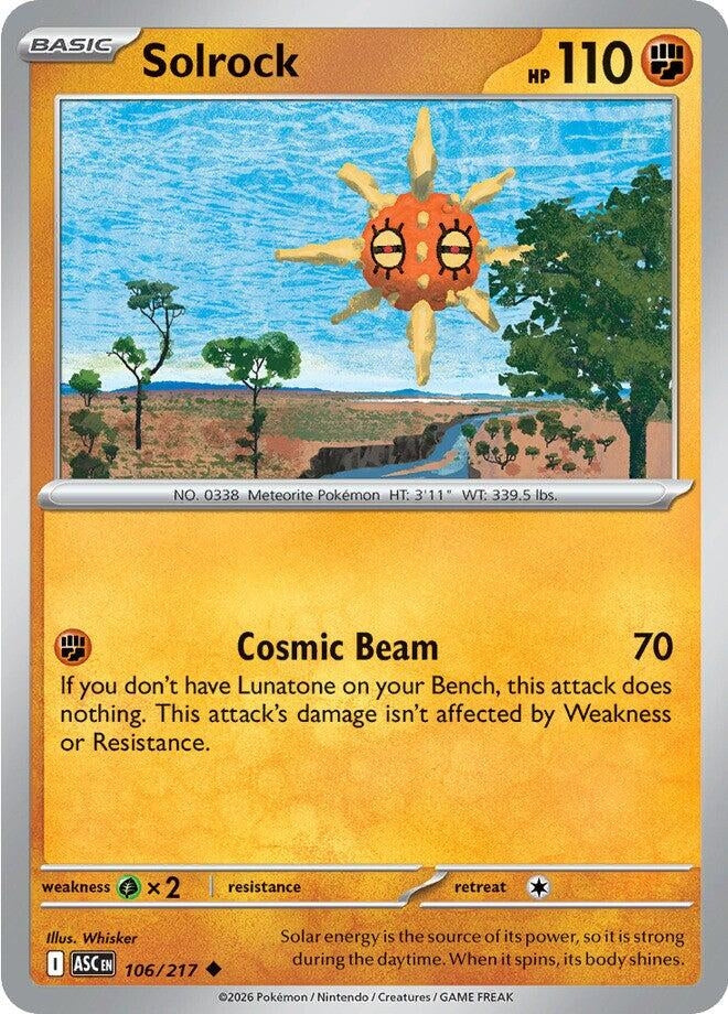 Image for Solrock (106/217) (ASC) - Pokemon