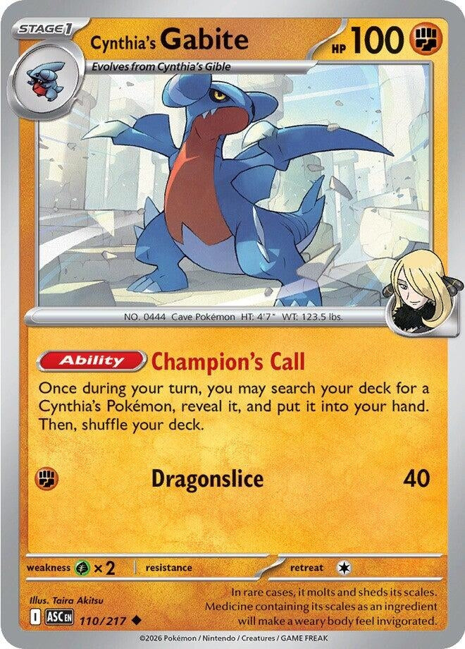 Image for Cynthia's Gabite (110/217) (ASC) - Pokemon
