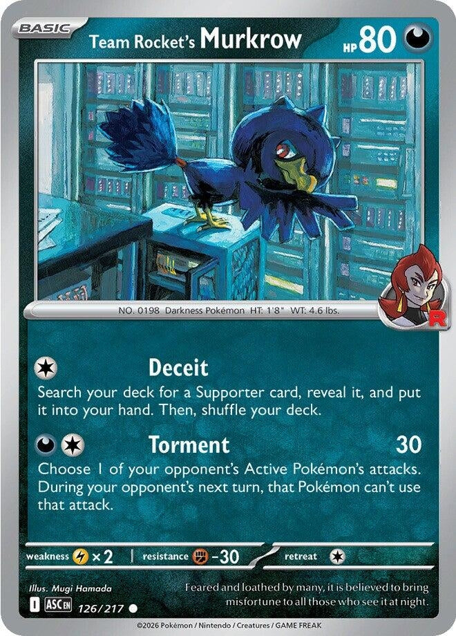 Image for Team Rocket's Murkrow (126/217) (ASC) - Pokemon