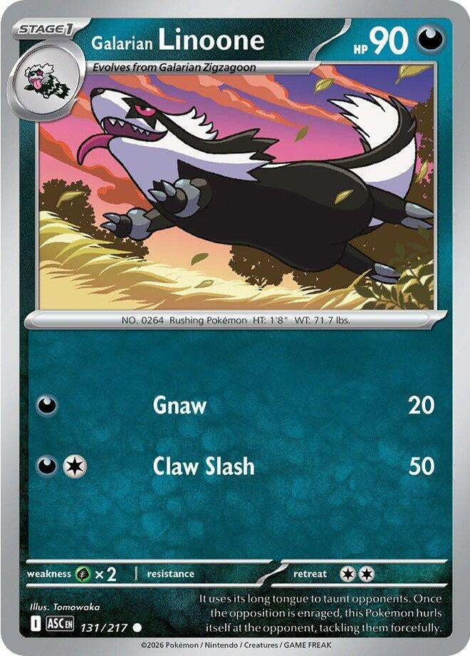 Image for Galarian Linoone (131/217) (ASC) - Pokemon