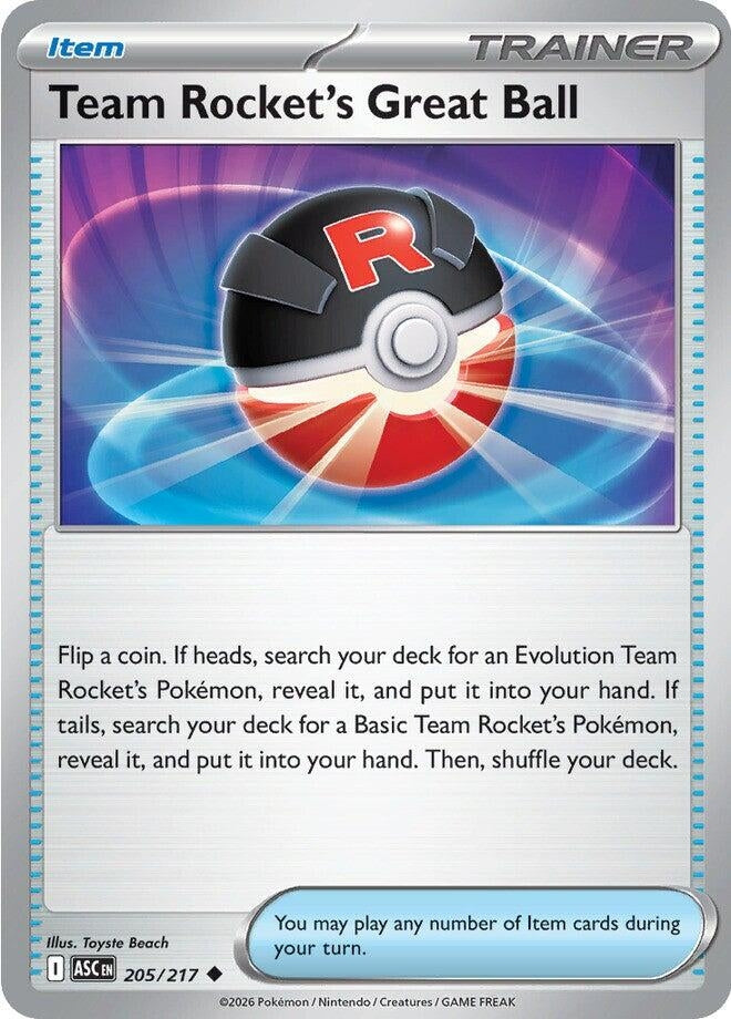 Image for Team Rocket's Great Ball (205/217) (ASC) - Pokemon