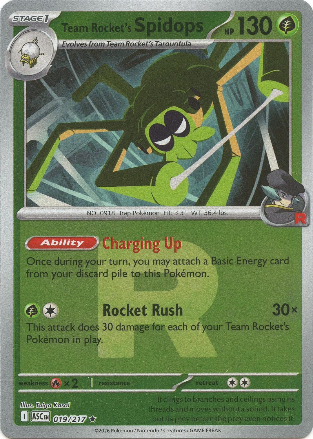 Image for Team Rocket's Spidops (Team Rocket) (019/217) (ASC) - Pokemon