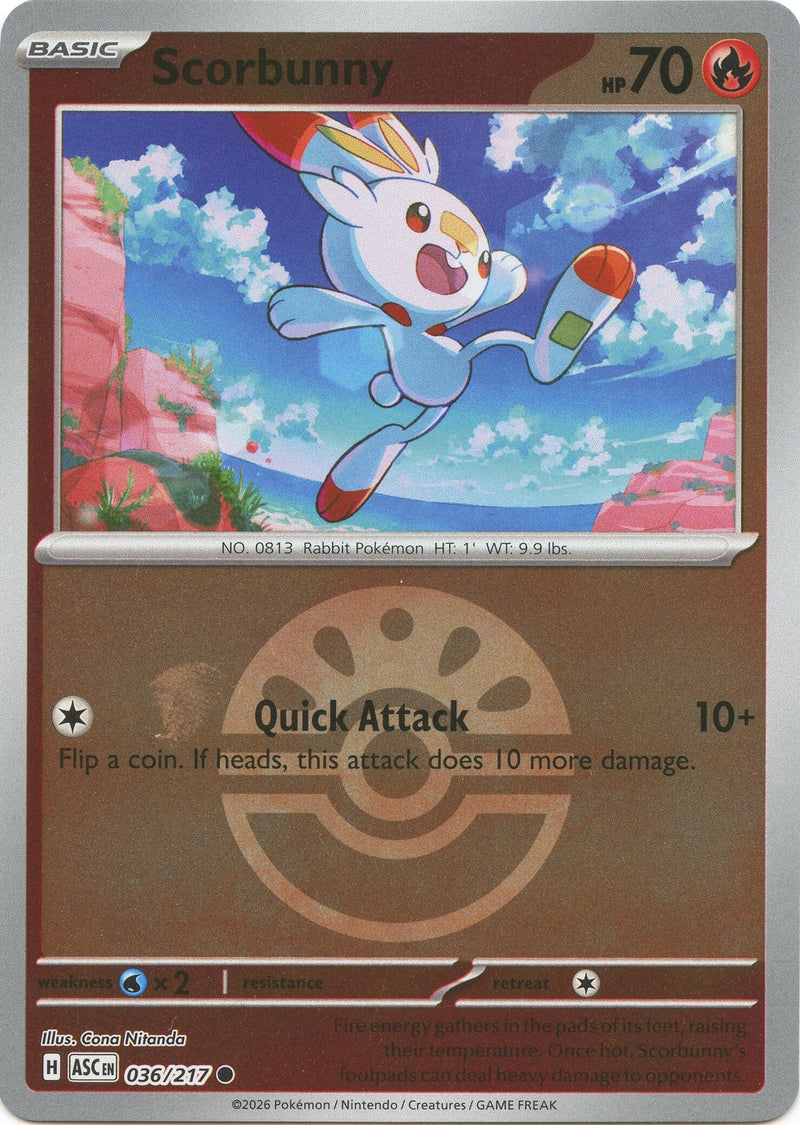 Image for Scorbunny - 036/217 (Friend Ball) (036/217) (ASC) - Pokemon