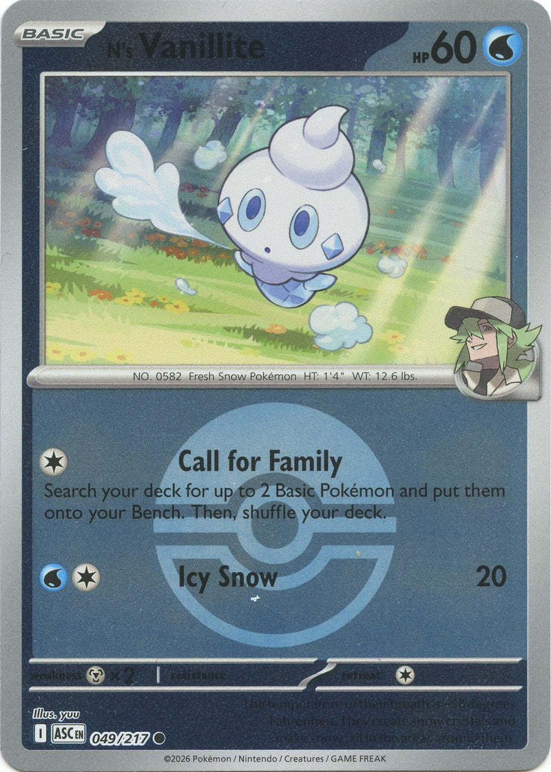 Image for N's Vanillite (Poke Ball) (049/217) (ASC) - Pokemon