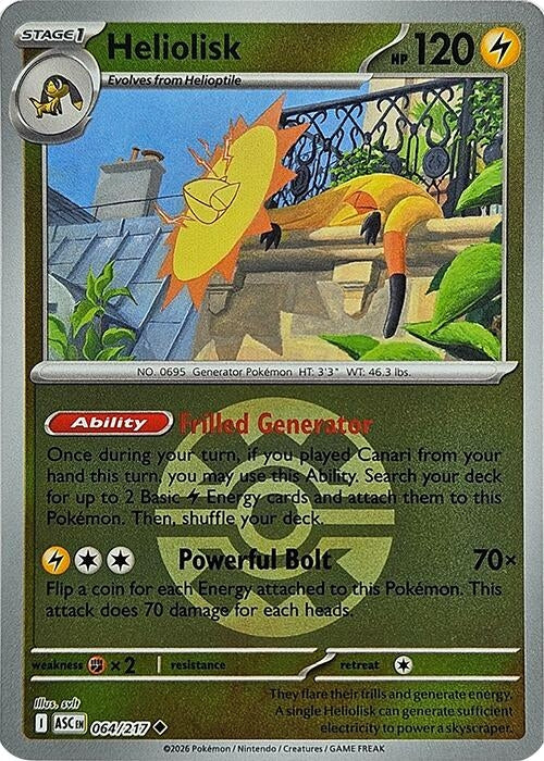 Image for Heliolisk - 064/217 (Quick Ball) (064/217) (ASC) - Pokemon