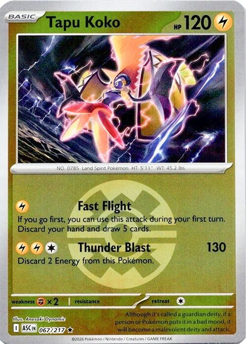 Image for Tapu Koko (Quick Ball) (067/217) (ASC) - Pokemon