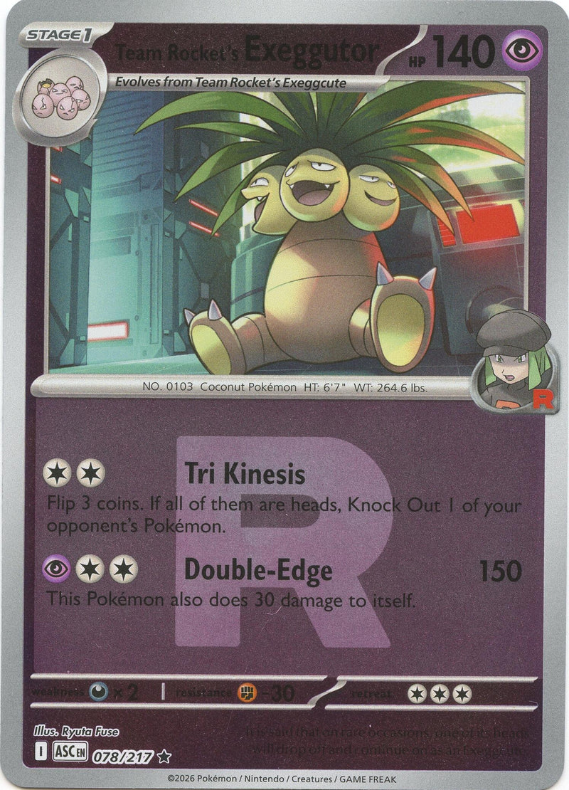 Image for Team Rocket's Exeggutor (Team Rocket) (078/217) (ASC) - Pokemon