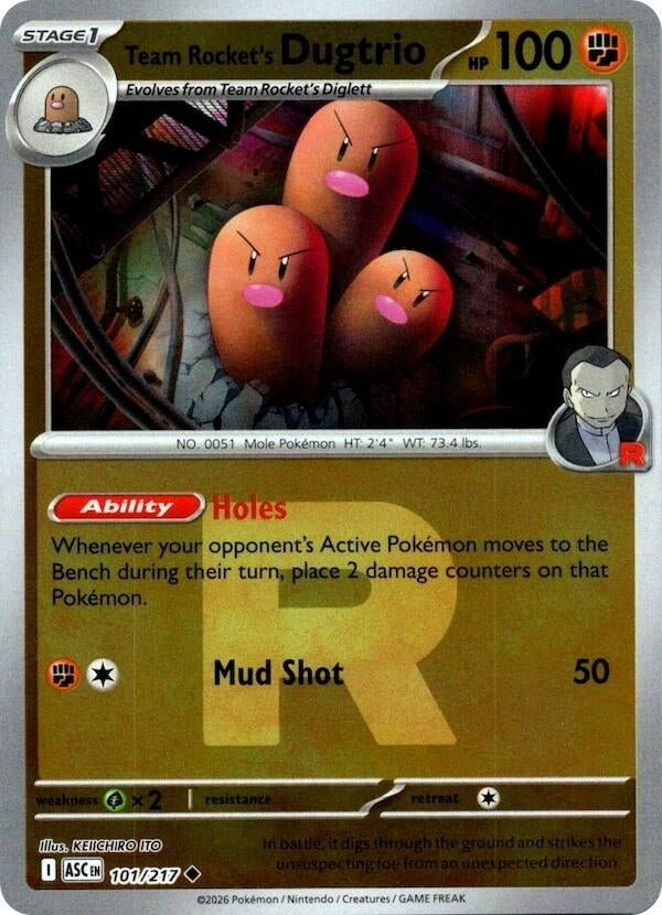 Image for Team Rocket's Dugtrio - 101/217 (Team Rocket) (101/217) (ASC) - Pokemon