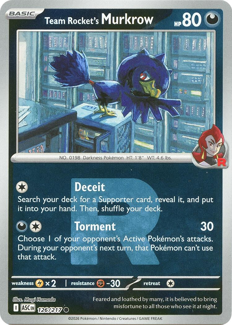 Image for Team Rocket's Murkrow (Team Rocket) (126/217) (ASC) - Pokemon