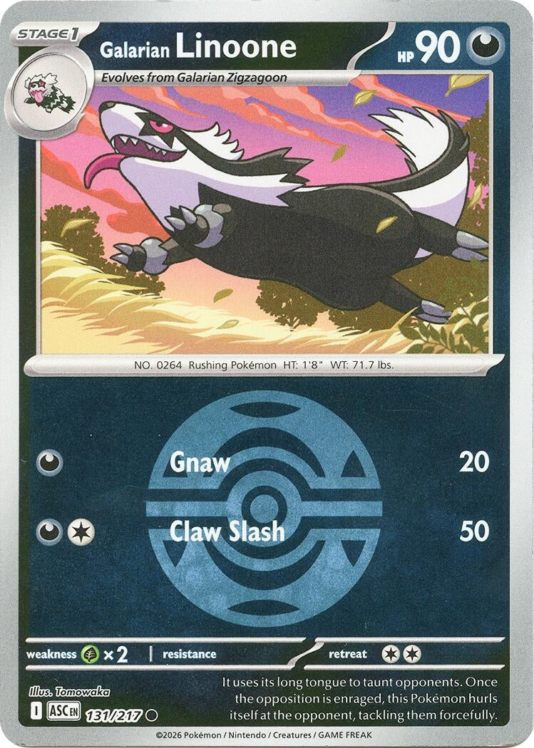 Image for Galarian Linoone (Dusk Ball) (131/217) (ASC) - Pokemon
