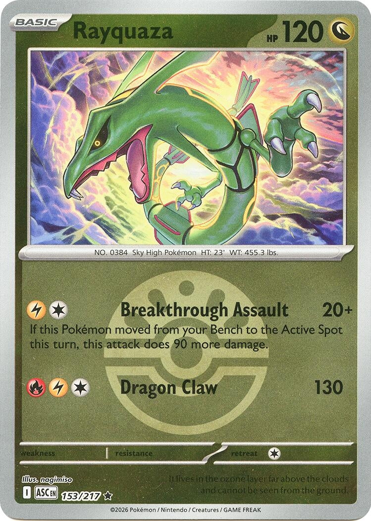Image for Rayquaza (Friend Ball) (153/217) (ASC) - Pokemon