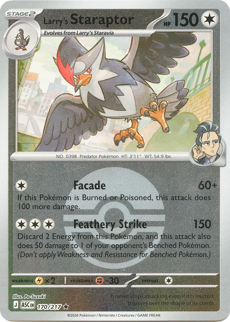 Image for Larry's Staraptor - 170/217 (Poke Ball) (170/217) (ASC) - Pokemon