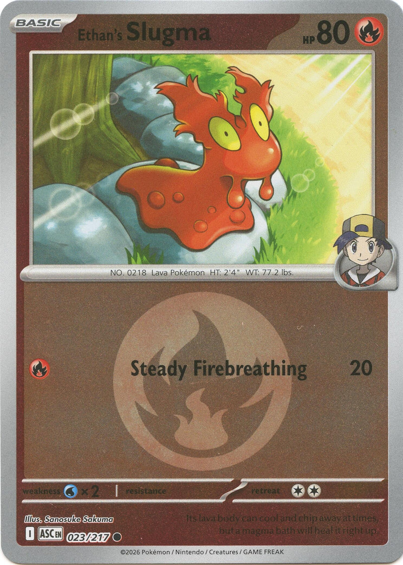 Image for Ethan's Slugma (Energy Symbol Pattern) (023/217) (ASC) - Pokemon