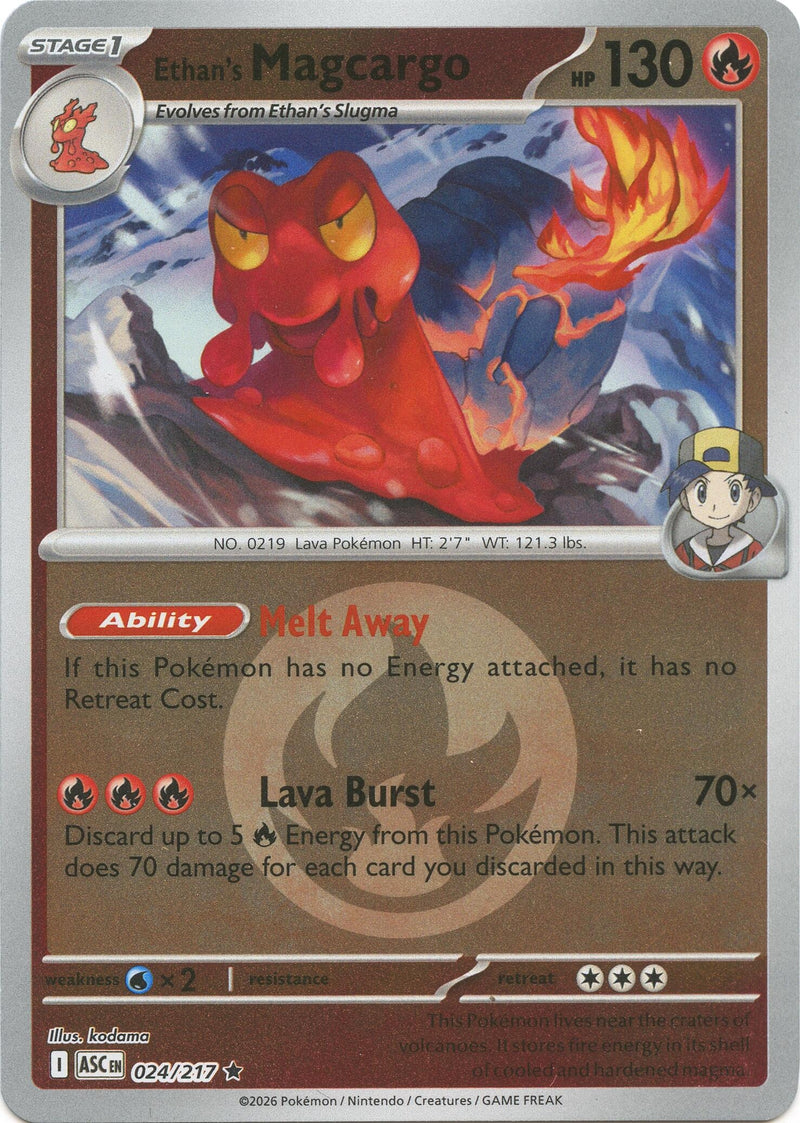 Image for Ethan's Magcargo - 024/217 (Energy Symbol Pattern) (024/217) (ASC) - Pokemon