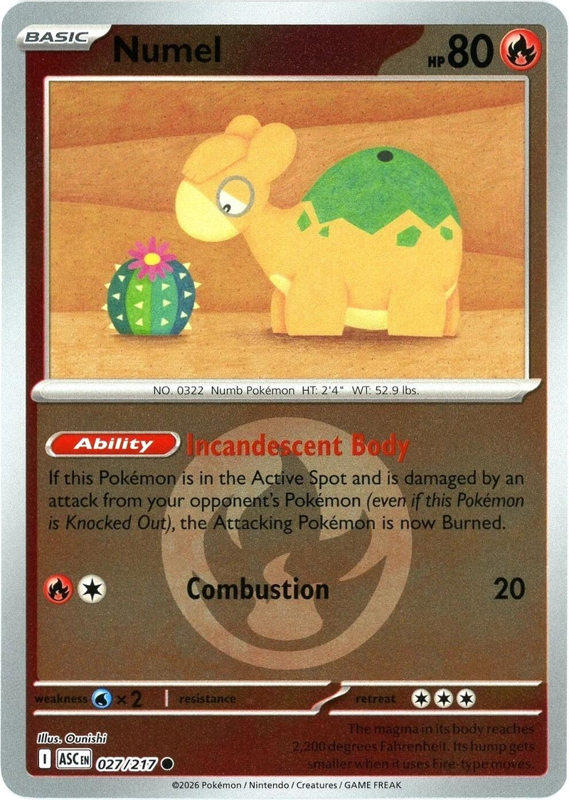 Image for Numel - 027/217 (Energy Symbol Pattern) (027/217) (ASC) - Pokemon