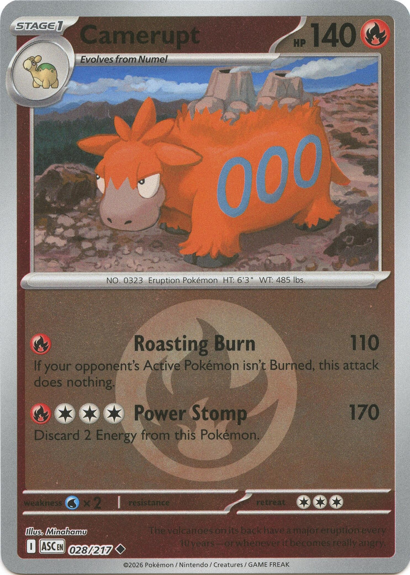 Image for Camerupt (Energy Symbol Pattern) (028/217) (ASC) - Pokemon