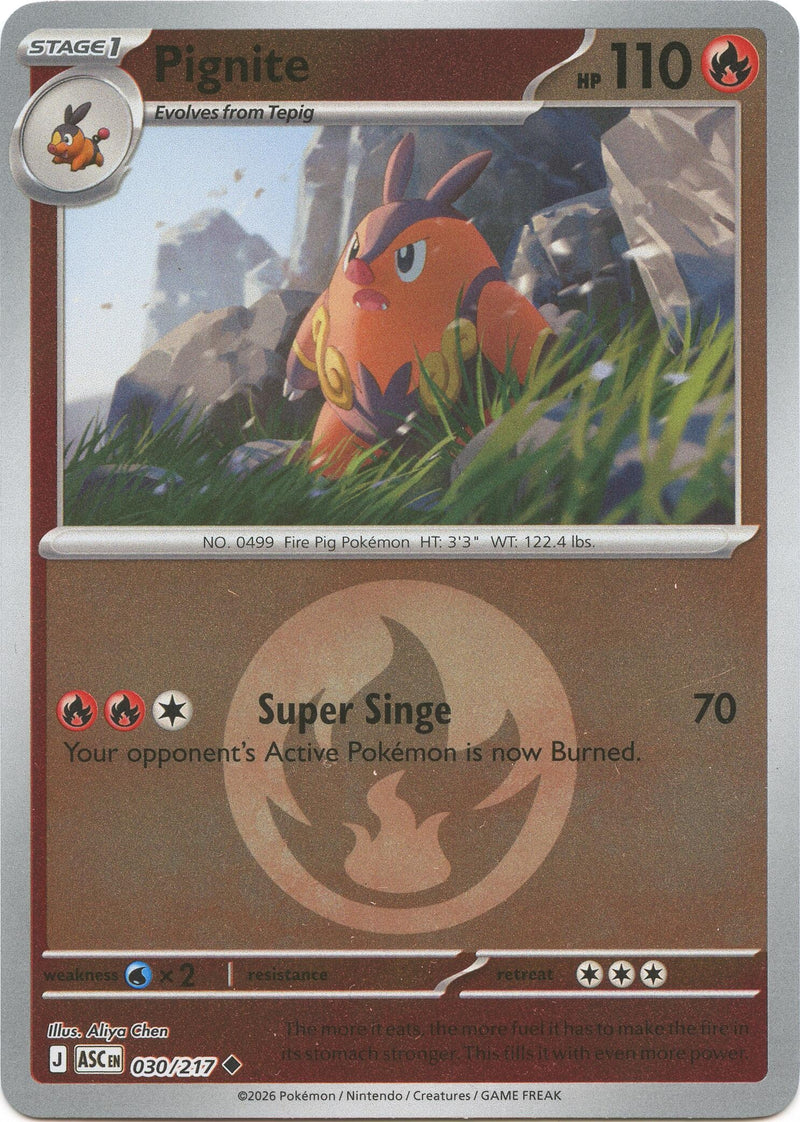 Image for Pignite (Energy Symbol Pattern) (030/217) (ASC) - Pokemon