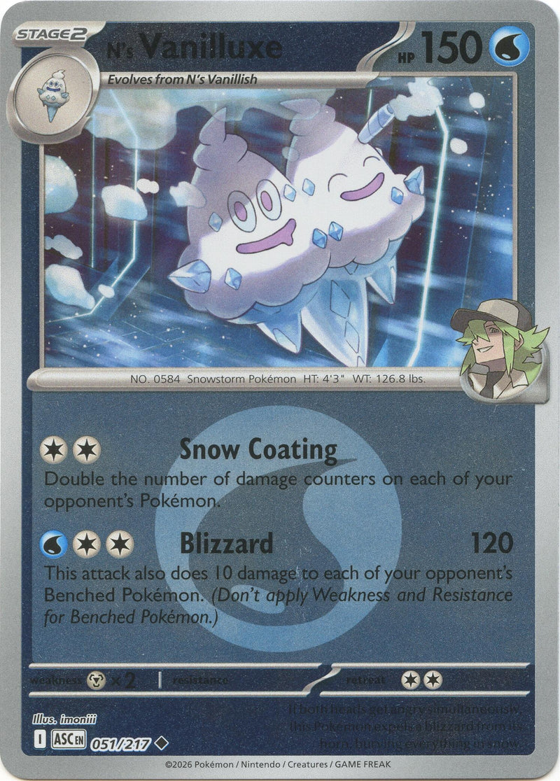 Image for N's Vanilluxe (Energy Symbol Pattern) (051/217) (ASC) - Pokemon