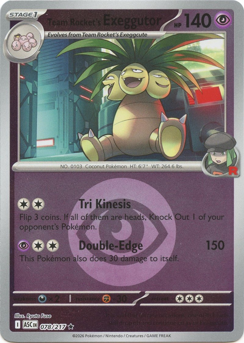 Image for Team Rocket's Exeggutor (Energy Symbol Pattern) (078/217) (ASC) - Pokemon