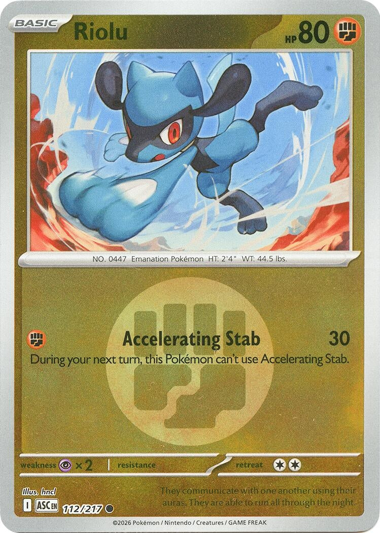 Image for Riolu (Energy Symbol Pattern) (112/217) (ASC) - Pokemon