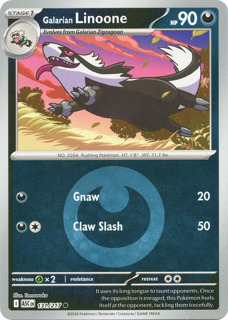 Image for Galarian Linoone (Energy Symbol Pattern) (131/217) (ASC) - Pokemon