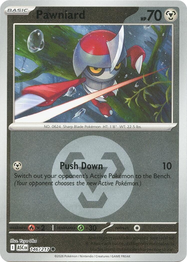 Image for Pawniard (Energy Symbol Pattern) (146/217) (ASC) - Pokemon