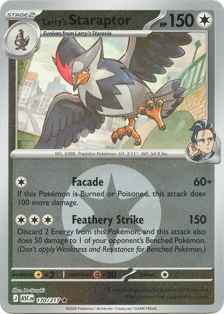 Image for Larry's Staraptor - 170/217 (Energy Symbol Pattern) (170/217) (ASC) - Pokemon