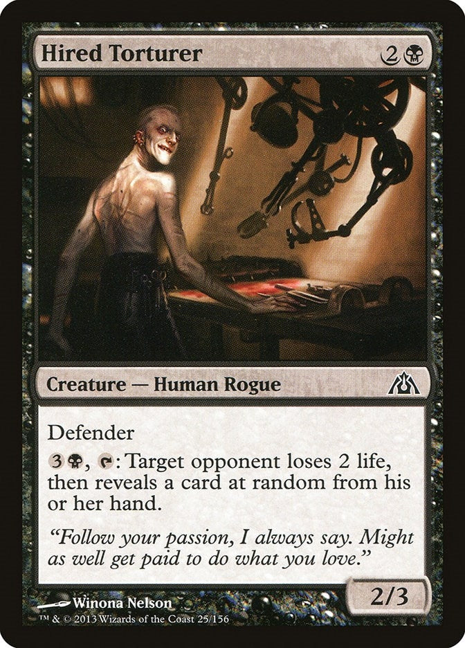 Image for Hired Torturer (25) (DGM) - Magic: The Gathering