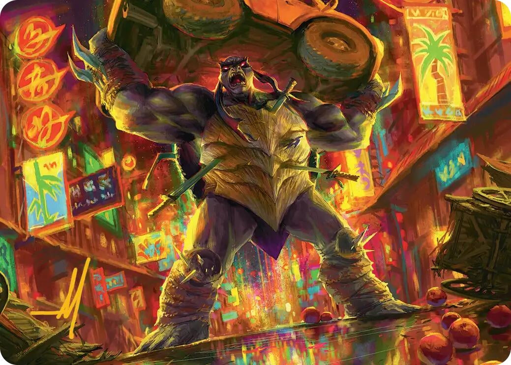 Image for Slash, Reptile Rampager Art Card (Gold-Stamped Signature) (10) (ASTMT) - Magic: The Gathering