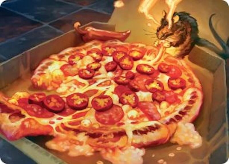 Image for Spicy Oatmeal Pizza Art Card (11) (ASTMT) - Magic: The Gathering