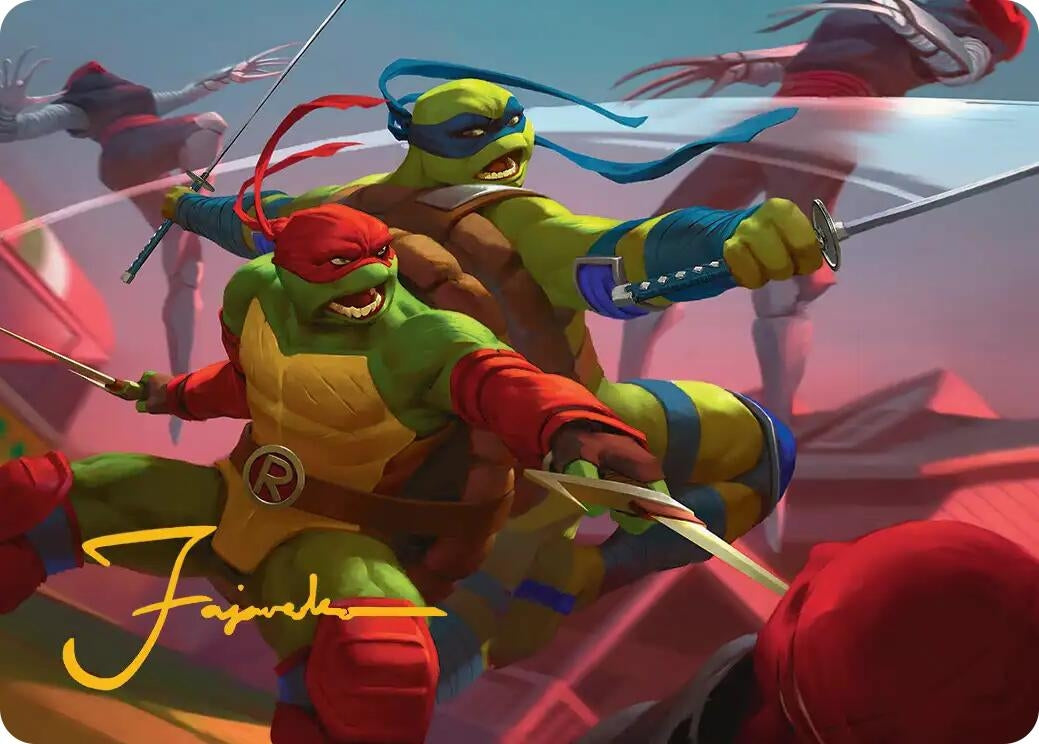 Image for Raph & Leo, Sibling Rivals Art Card (Gold-Stamped Signature) (16) (ASTMT) - Magic: The Gathering