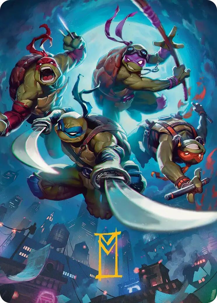 Image for Heroes in a Half Shell Art Card (Gold-Stamped Signature) (41) (ASTMT) - Magic: The Gathering