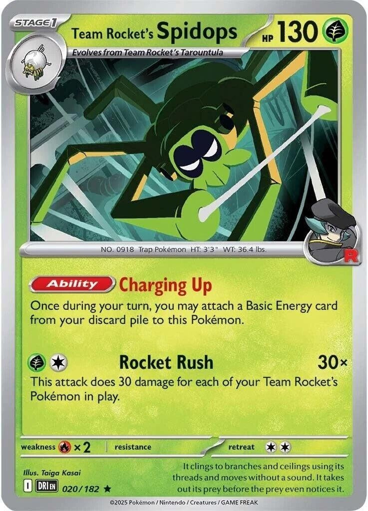 Image for Team Rocket's Spidops (020/182) (PR) - Pokemon